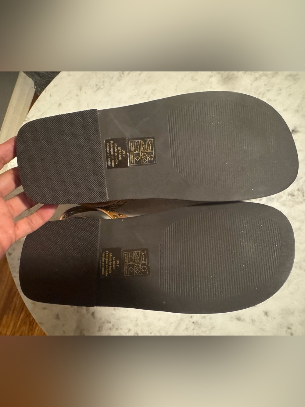 Free People Brown Studded Ankle-Strap Sandals - Picture 3 of 5